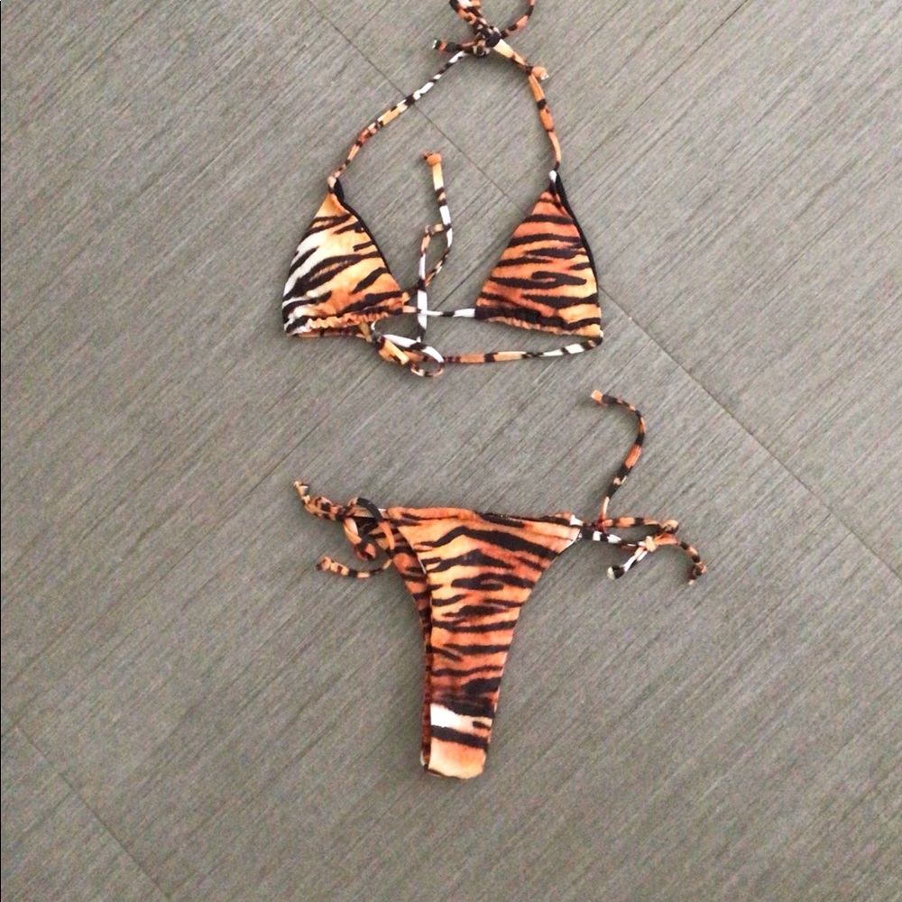 Tiger print bikini